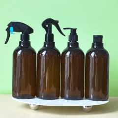 PET500ml long neck shampoo and shower gel refill bottle empty bottle can be customized color printing LOGO