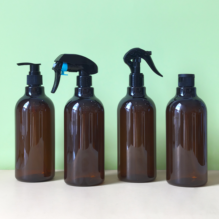 PET500ml long neck shampoo and shower gel refill bottle empty bottle can be customized color printing LOGO