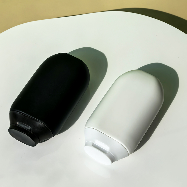 HDPE Plastic Oval Squeeze Bottle with Flip Top Cap 100ml 200ml