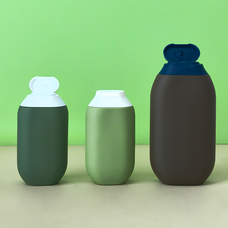 HDPE Plastic Oval Squeeze Bottle with Flip Top Cap 100ml 200ml