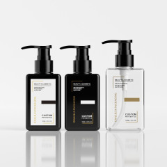 100ml 150ml Luxury PETG Plastic Black Square Flat Pump Bottles for Body Wash Lotion Skincare Cream Cosmetic Packaging