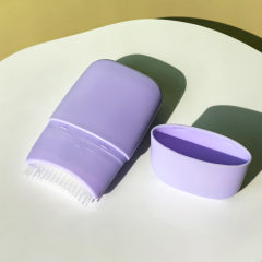 80ml Purple Plastic Squeeze Bottle with Comb Brush | Hair Dye Scalp Care Applicator Cosmetic Bottle
