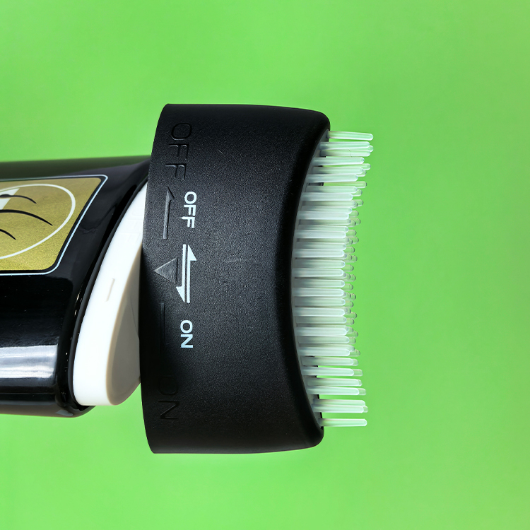 80ml Black Plastic Squeeze Bottle with Comb Brush for Hair Growth Dye Scalp Care