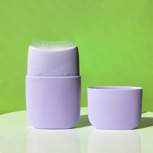 80ml Purple Plastic Squeeze Bottle with Comb Brush | Hair Dye Scalp Care Applicator Cosmetic Bottle
