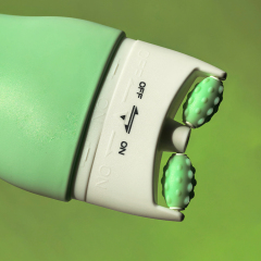 120ml Green Double Roller Neck Massage Cream Flat Plastic Bottle