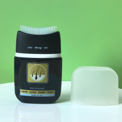 80ml Black Plastic Squeeze Bottle with Comb Brush for Hair Growth Dye Scalp Care