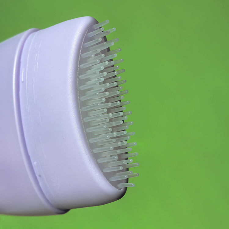 80ml Purple Plastic Squeeze Bottle with Comb Brush | Hair Dye Scalp Care Applicator Cosmetic Bottle