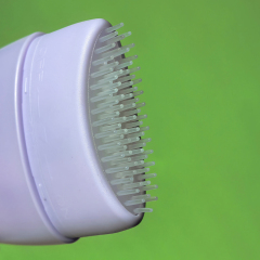80ml Purple Plastic Squeeze Bottle with Comb Brush | Hair Dye Scalp Care Applicator Cosmetic Bottle