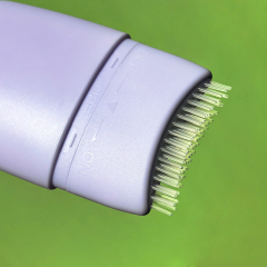 80ml Purple Plastic Squeeze Bottle with Comb Brush | Hair Dye Scalp Care Applicator Cosmetic Bottle