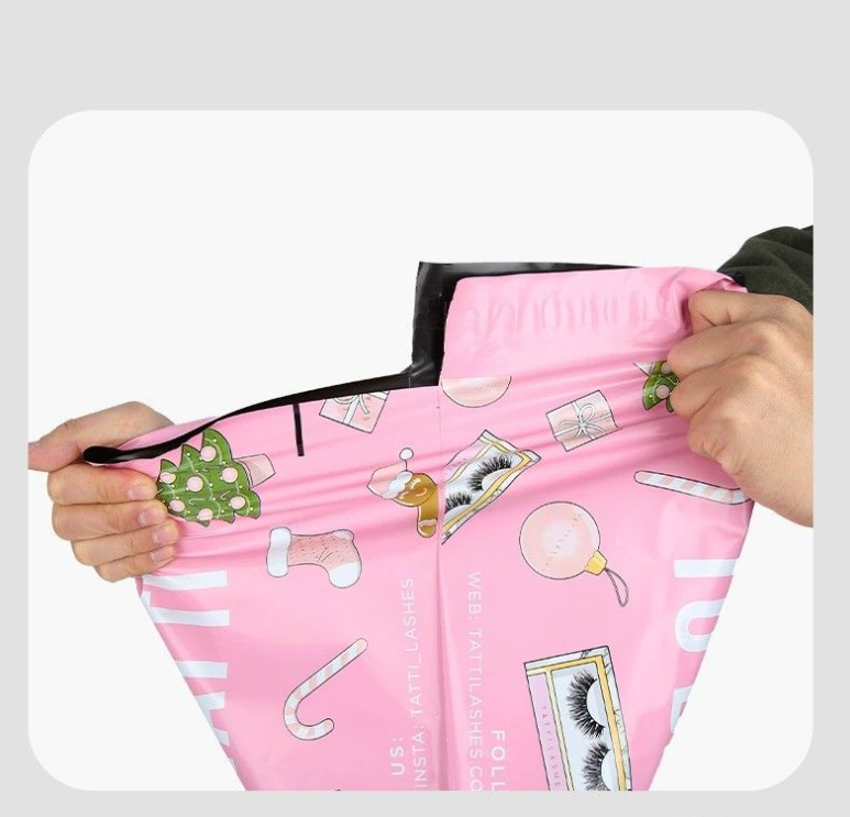 Custom Printed Colorful Poly Mailers, Self-Adhesive Clothing E-Commerce Packaging Bags, Wholesale Customizable Courier Shipping Bags