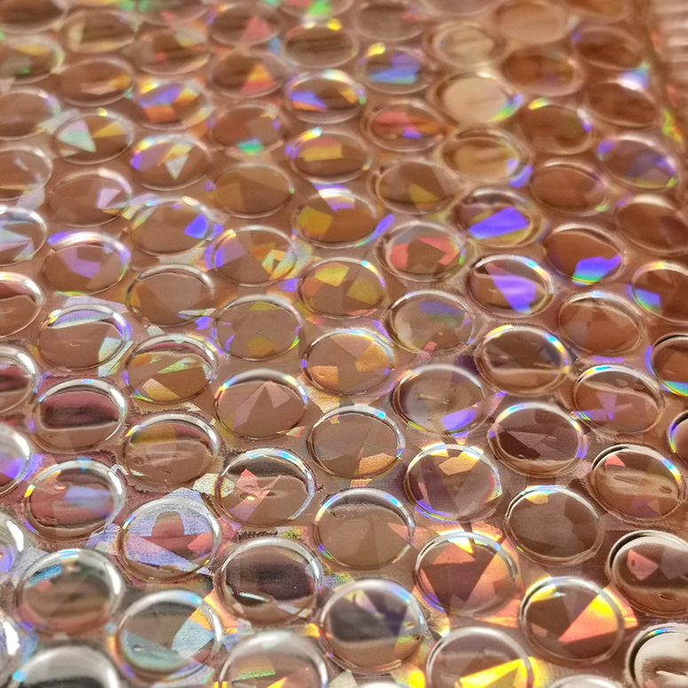 Rose Gold Laser Film Self-Seal Bubble Mailers Bags for E-Commerce Clothing Packaging, Express Shipping Bags