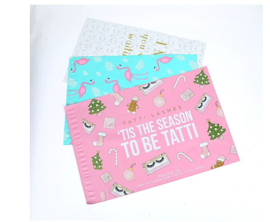 Custom Printed Colorful Poly Mailers, Self-Adhesive Clothing E-Commerce Packaging Bags, Wholesale Customizable Courier Shipping Bags