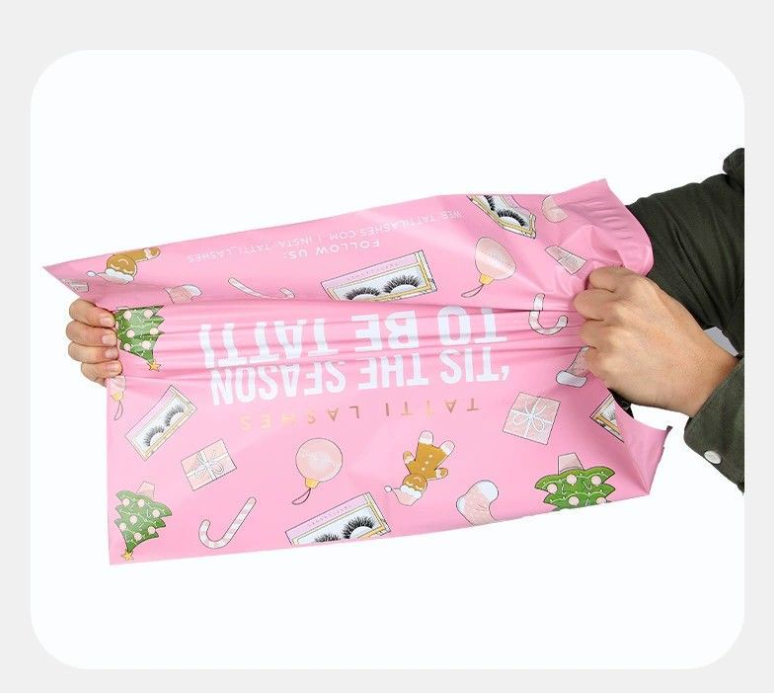 Custom Printed Colorful Poly Mailers, Self-Adhesive Clothing E-Commerce Packaging Bags, Wholesale Customizable Courier Shipping Bags