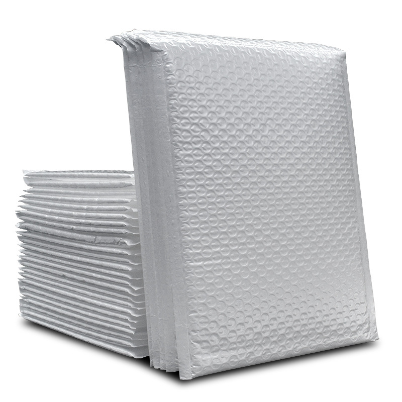 Package Express Bubble Bag White Glossy Pearlescent