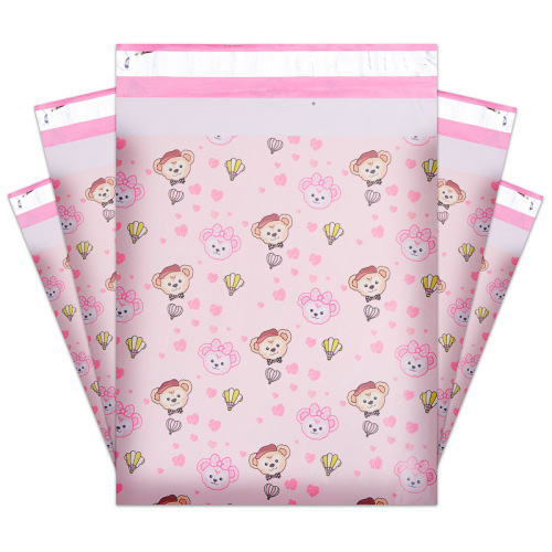 Pink Cartoon Plastic Courier Bags