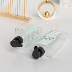 500ml 16.9oz Luxury Clear PETG Plastic Flat Pump Bottles for Shampoo Body Wash Hand Soap Cosmetic Packaging