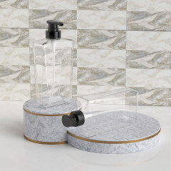 500ml 16.9oz Luxury Clear PETG Plastic Flat Pump Bottles for Shampoo Body Wash Hand Soap Cosmetic Packaging