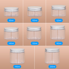 68 tooth wide mouth bottle 80ML100ML120ML140ML150ML180ML190ML200ML250ML cosmetics sub-bottle pet plastic transparent cream bottle cream jar