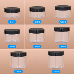 68 tooth wide mouth bottle 80ML100ML120ML140ML150ML180ML190ML200ML250ML cosmetics sub-bottle pet plastic transparent cream bottle cream jar
