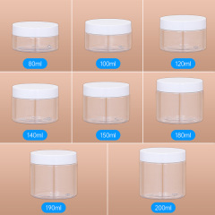 68 tooth wide mouth bottle 80ML100ML120ML140ML150ML180ML190ML200ML250ML cosmetics sub-bottle pet plastic transparent cream bottle cream jar