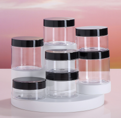 68 tooth wide mouth bottle 80ML100ML120ML140ML150ML180ML190ML200ML250ML cosmetics sub-bottle pet plastic transparent cream bottle cream jar