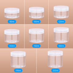 68 tooth wide mouth bottle 80ML100ML120ML140ML150ML180ML190ML200ML250ML cosmetics sub-bottle pet plastic transparent cream bottle cream jar