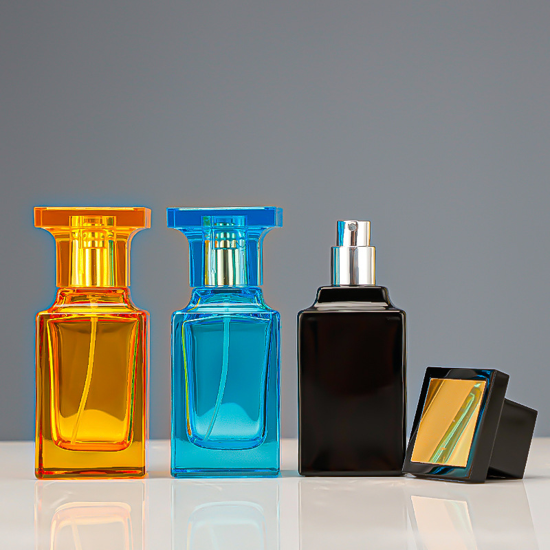 Perfume bottle 50ml sub-packaging press spray bottle cosmetic perfume glass bottle sample portable empty bottle