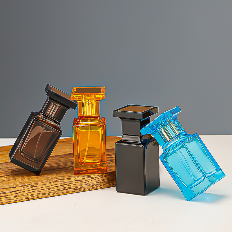 Perfume bottle 50ml sub-packaging press spray bottle cosmetic perfume glass bottle sample portable empty bottle