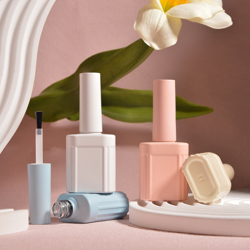 11ml empty bottle of gel nail polish, beige, new style, glass gel nail polish bottle, Italian gel nail polish bottle.