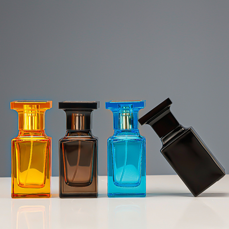 Perfume bottle 50ml sub-packaging press spray bottle cosmetic perfume glass bottle sample portable empty bottle