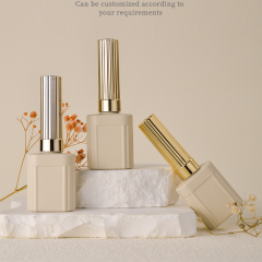 11ml empty bottle of gel nail polish, beige, new style, glass gel nail polish bottle, Italian gel nail polish bottle.