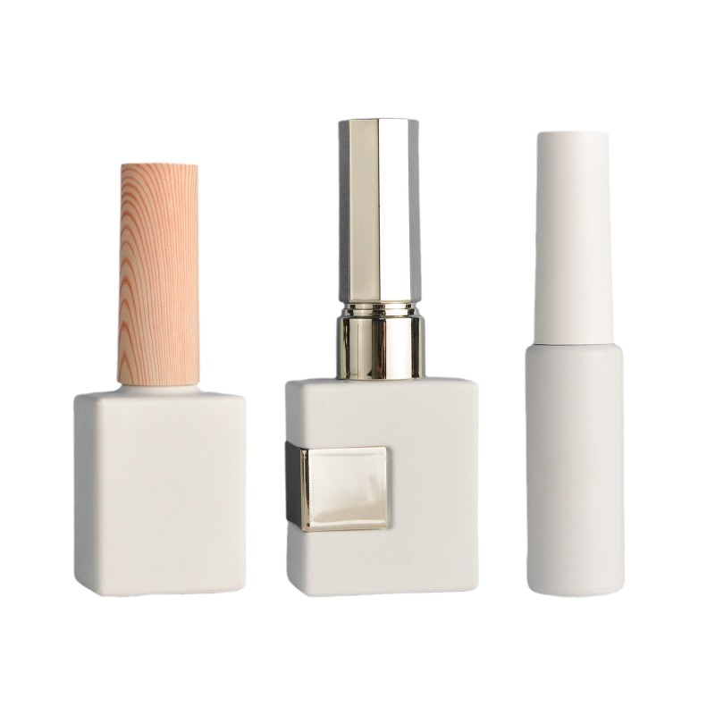 15ML10ML8ML factory nail polish gel bottle white nail polish bottle packaging bottle supply glass bottle