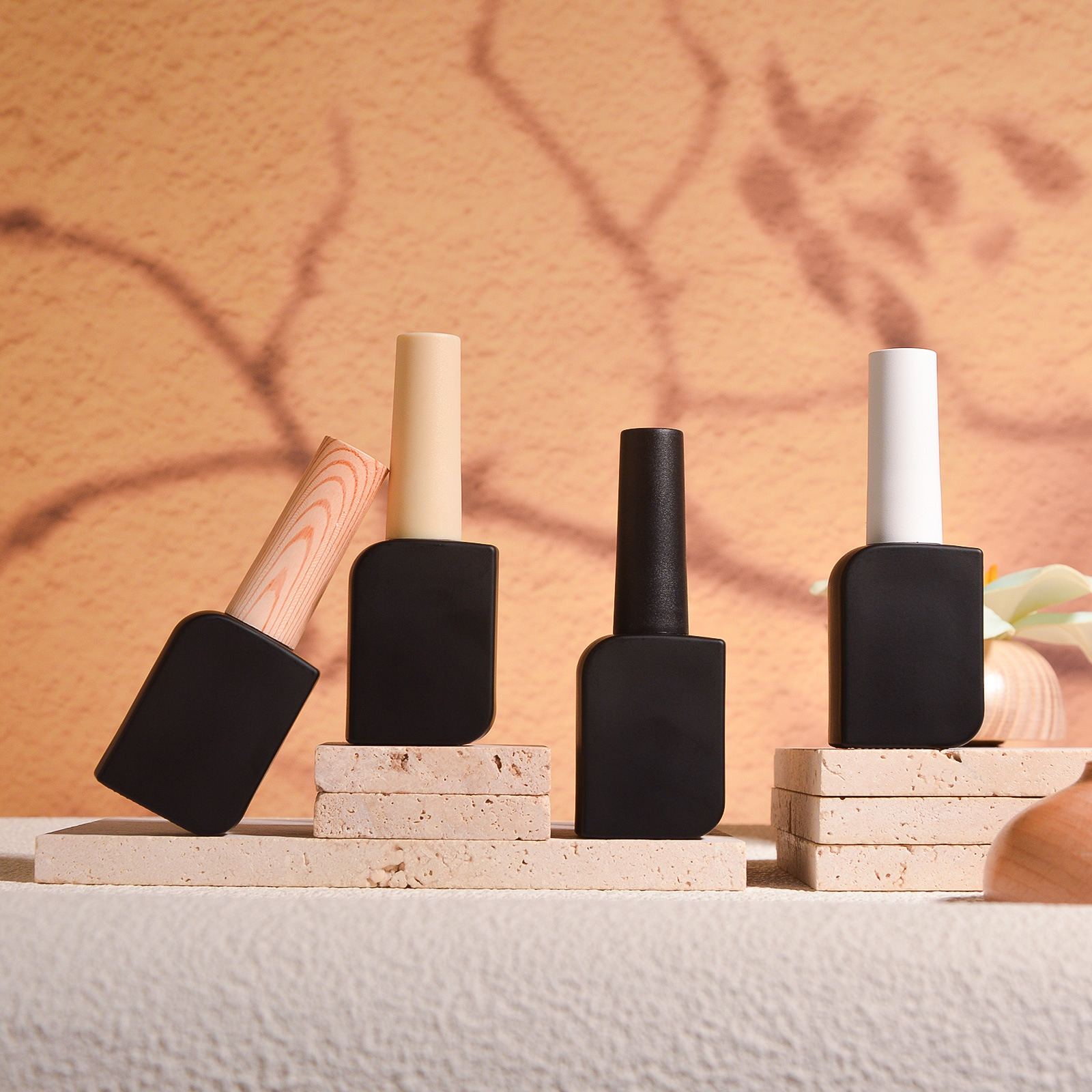 New 15ml glass bottle packaging for gel nail polish, large capacity, white nail polish bottle.