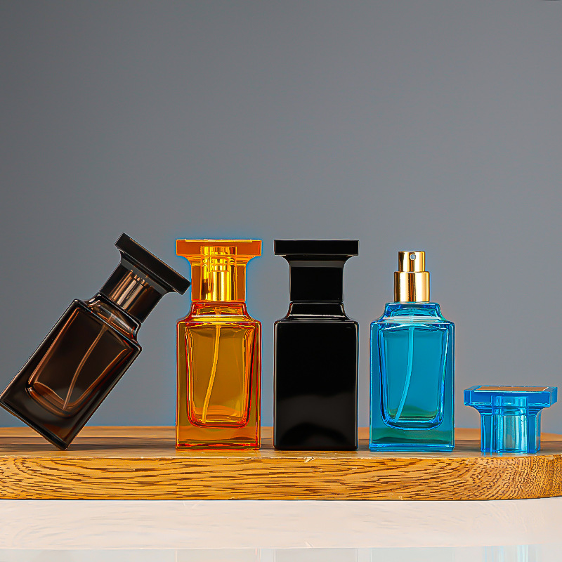 Perfume bottle 50ml sub-packaging press spray bottle cosmetic perfume glass bottle sample portable empty bottle