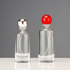 High-end glass perfume bottle 50ml100ml transparent sub-packaging press spray bottle cosmetic perfume empty bottle