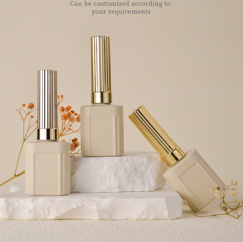 11ml empty bottle of gel nail polish, beige, new style, glass gel nail polish bottle, Italian gel nail polish bottle.