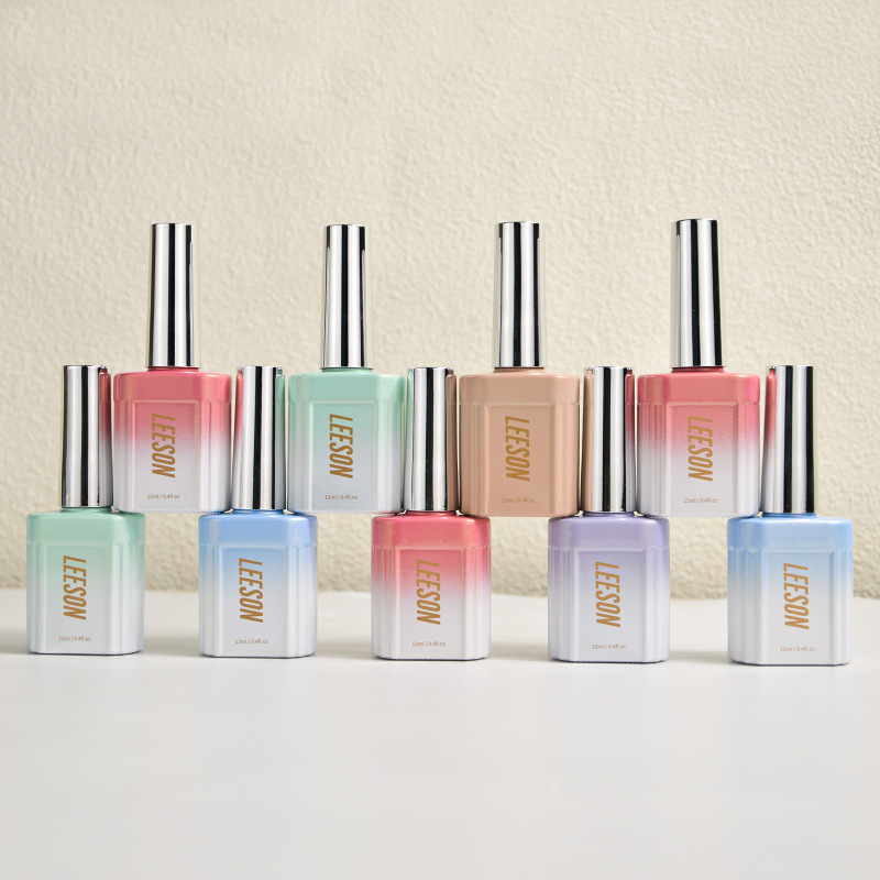 11ml empty bottle of gel nail polish, beige, new style, glass gel nail polish bottle, Italian gel nail polish bottle.