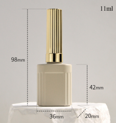 11ml empty bottle of gel nail polish, beige, new style, glass gel nail polish bottle, Italian gel nail polish bottle.