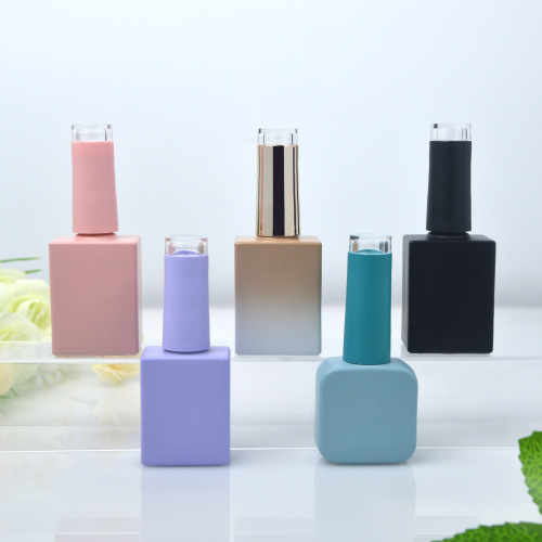 Factory wholesale 10ml/15ml colored gel nail polish empty bottles, refillable bottles with brushes