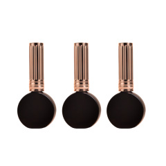 Matte black 10ML nail polish empty bottle light-proof oval bottle electroplated rose gold