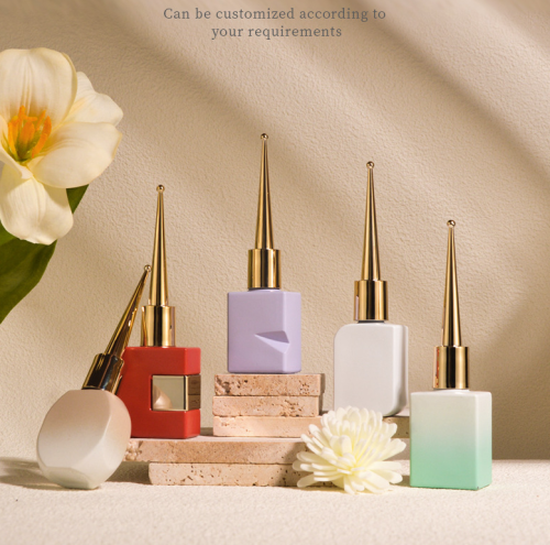 Nail polish bottles available: square bottles, 10ml and 15ml, light-proof empty nail polish bottles.