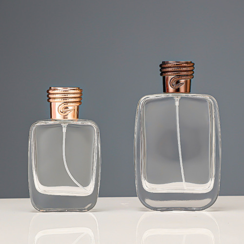 Dispensing pump spray perfume bottles, 50ml and 100ml transparent perfume bottles, cosmetic perfume empty bottles.