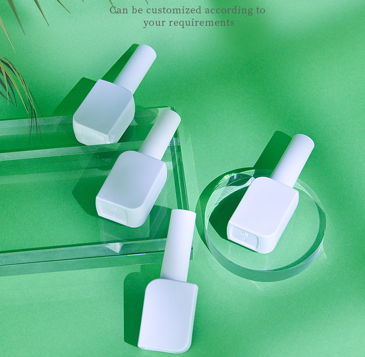 New 15ml glass bottle packaging for gel nail polish, large capacity, white nail polish bottle.