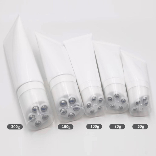 50ML 80ML 100ML 150ML 200ML Body Lotion Slimming and Shaping Massage Cream with Five Stainless Steel Roller Tube