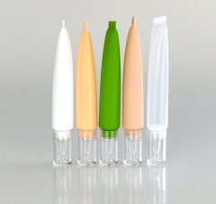 Wholesale 10 15 20ml water droplet tube white and green skin care hyaluronic acid tube eye cream serum refill