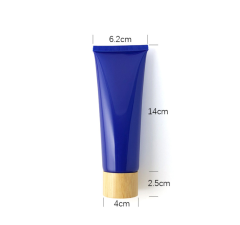 Natural bamboo cap, 50g, 60g, 80g, 100g, 120g, facial cleanser tube, cosmetic plastic tube