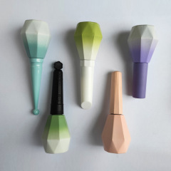 12ml New Diamond-Shaped Nail Polish Bottle, Blue, Beautiful Gel Polish Glass Bottle, Curved Cap with DuPont Brush