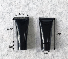 Black 40g cosmetic tube, black light-proof packaging, black bottle packaging.