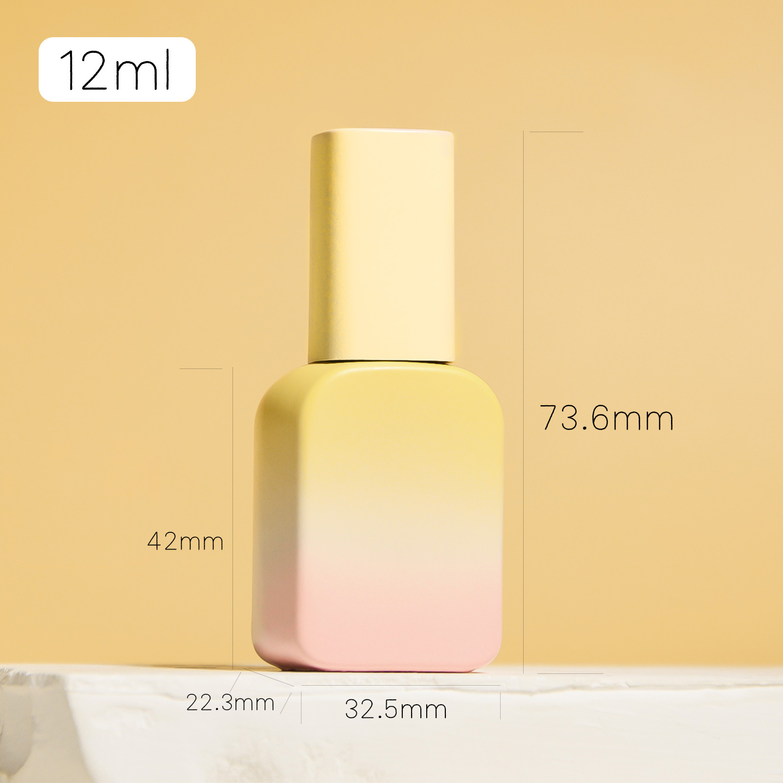 Factory New Hot Selling Product: 12ml Colored Spray Nail Polish Gel Glass Bottle - New Nail Polish Bottle