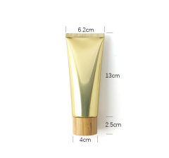 Natural bamboo cap, 50g, 60g, 80g, 100g, 120g, facial cleanser tube, cosmetic plastic tube